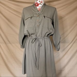 Army Green Dress | Green Xmas Dress | Short Dress